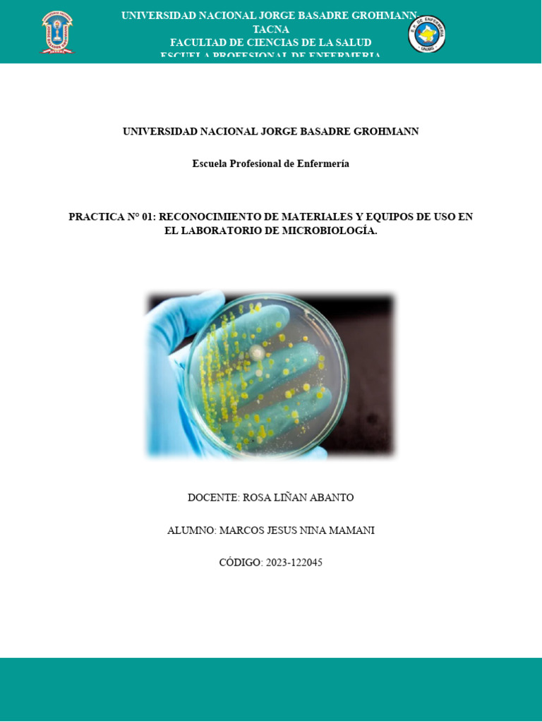 Lab 01 Micro | PDF | Laboratorios | Microbiología