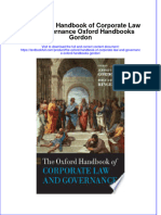 Download full chapter The Oxford Handbook Of Corporate Law And Governance Oxford Handbooks Gordon pdf docx