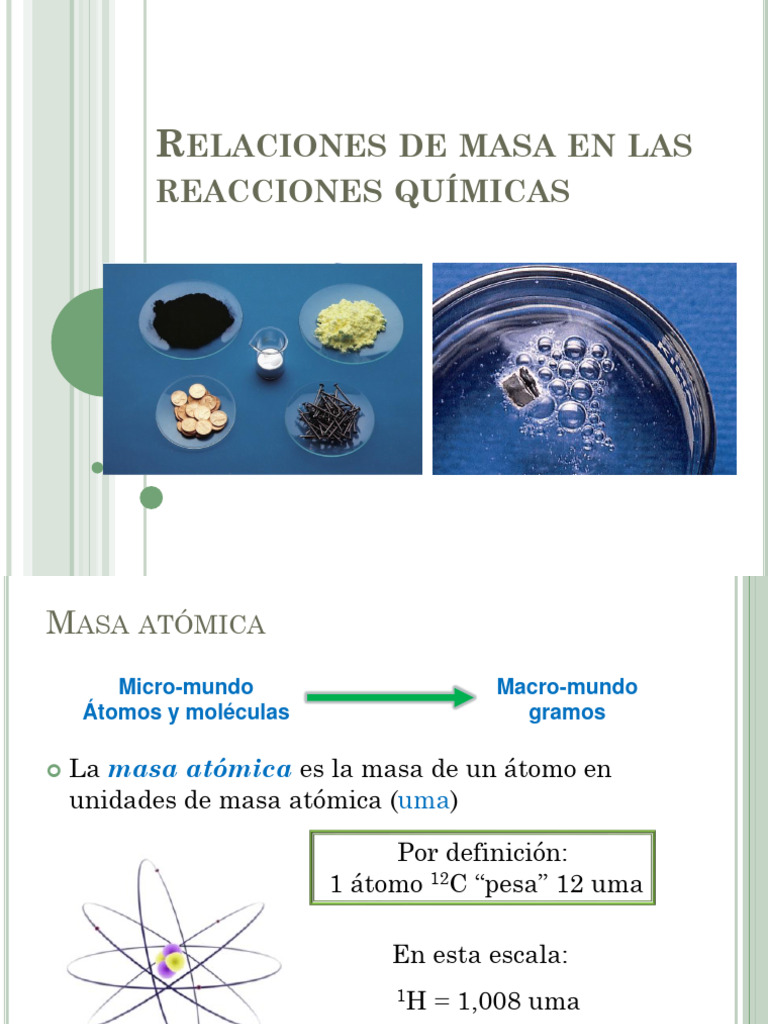 Relaciones de Masa en Reacciones Qcas 2016 | PDF | Mole (Unidad ...