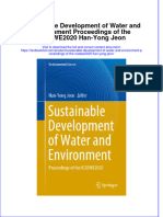 Full Chapter Sustainable Development of Water and Environment Proceedings of The Icsdwe2020 Han Yong Jeon PDF