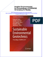 Full Chapter Sustainable Environmental Geotechnics Proceedings of Egrwse 2019 Krishna R Reddy PDF