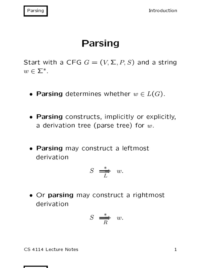 Parsing Latin Script