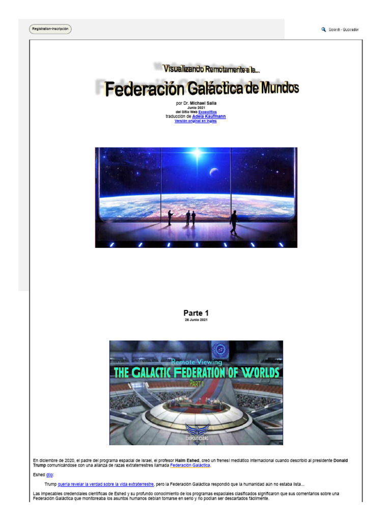 La Federación Galáctica y su rol en la Tierra | PDF | Vida ...