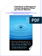 Full Chapter The Oxford Handbook of Management Theorists Oxford Handbooks Witzel Morgen Warner Malcolm PDF