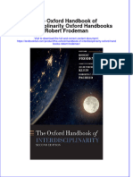 Full Chapter The Oxford Handbook of Interdisciplinarity Oxford Handbooks Robert Frodeman PDF