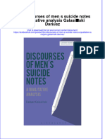 PDF The Discourses of Men S Suicide Notes A Qualitative Analysis Galasinski Dariusz Ebook Full Chapter