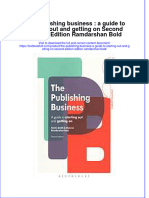 PDF The Publishing Business A Guide To Starting Out and Getting On Second Edition Edition Ramdarshan Bold Ebook Full Chapter