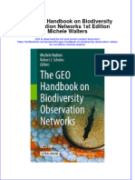 Textbook The Geo Handbook On Biodiversity Observation Networks 1St Edition Michele Walters Ebook All Chapter PDF