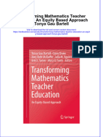 PDF Transforming Mathematics Teacher Education An Equity Based Approach Tonya Gau Bartell Ebook Full Chapter
