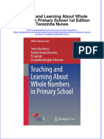 Full Chapter Teaching and Learning About Whole Numbers in Primary School 1St Edition Terezinha Nunes PDF