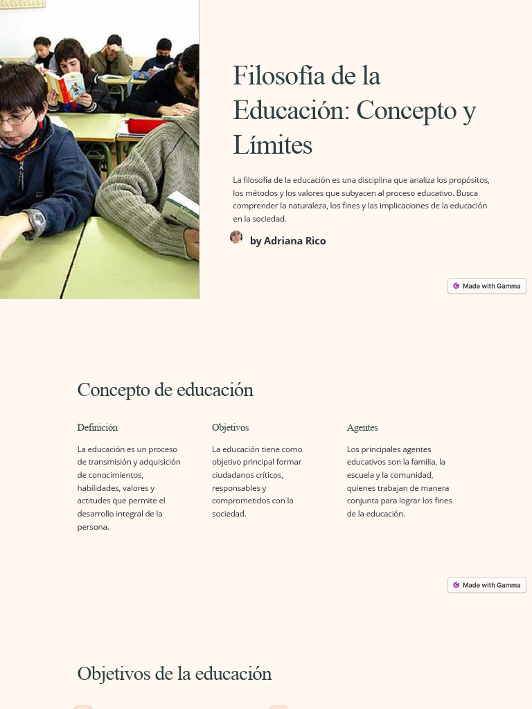 Filosofía de la Educación y sus Límites | PDF | Maestros | Enseñando