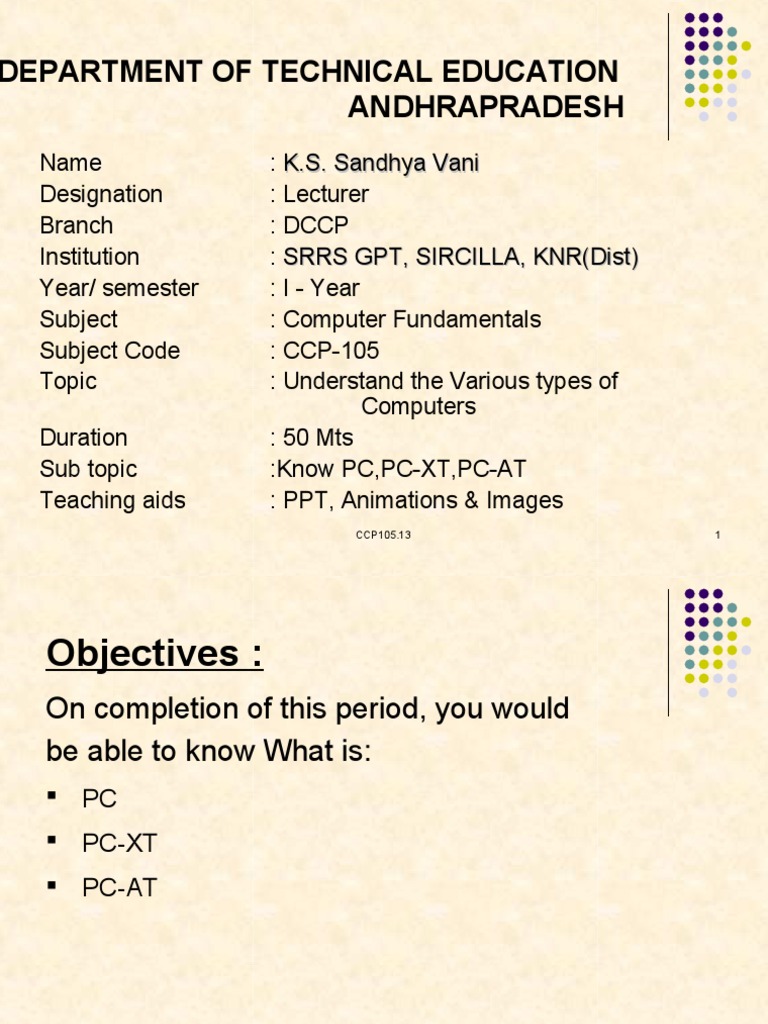 CCP105 | PDF | Floppy Disk | Personal Computers