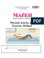 Mapeh: Physical Activity and Exercise: Defined