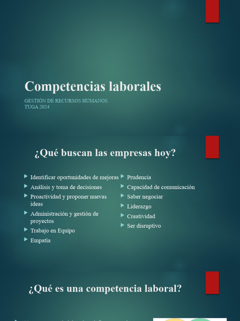 Competencias Laborales Clave 2024 | PDF | Liderazgo | Gestión de ...