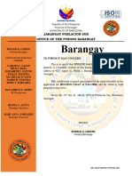 Sur Barangay Certification For Dole