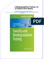 Download textbook Toxicity And Biodegradation Testing 1St Edition Ederio Dino Bidoia ebook all chapter pdf 