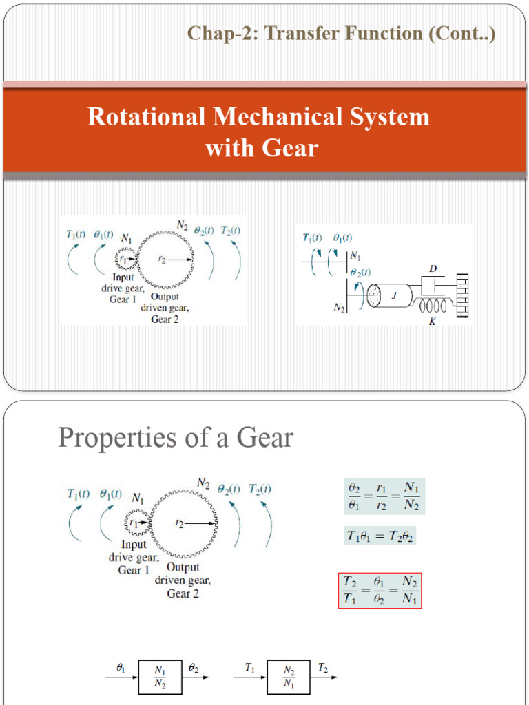Transfer Function for Gear Systems | PDF | Teaching Methods & Materials