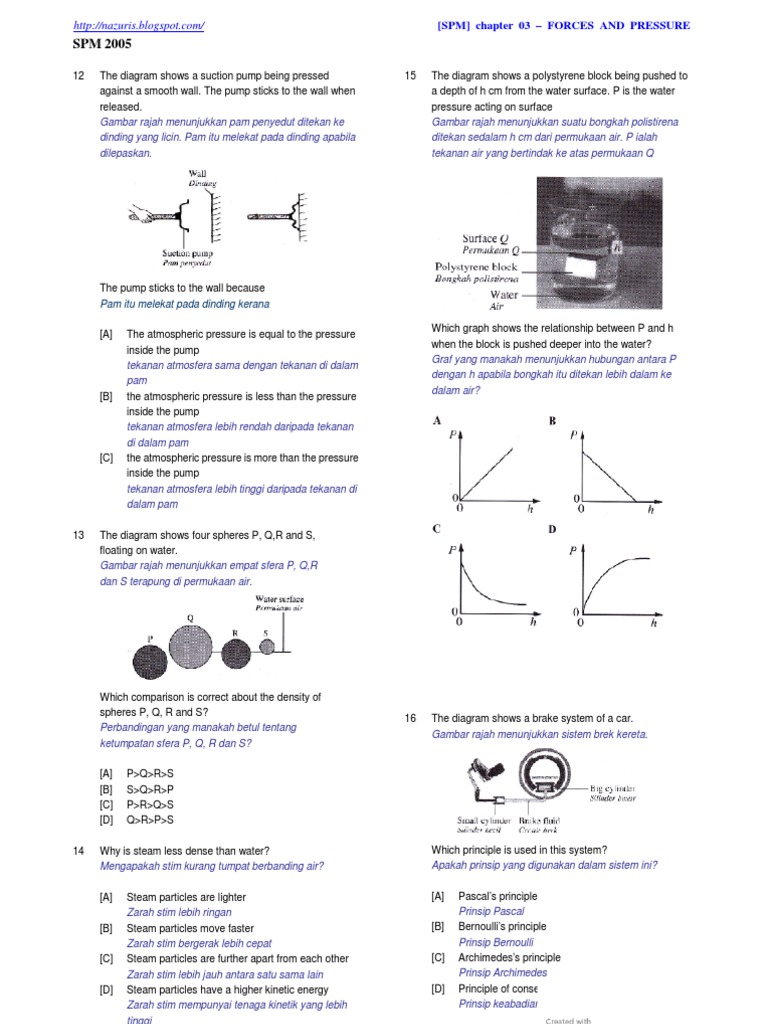Chapter 03 - Forces and Pressure | PDF | Science & Mathematics