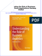 Download textbook Understanding The Role Of Business Analytics Some Applications Hardeep Chahal ebook all chapter pdf 