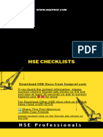 HSE Checklist ✔️