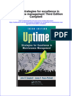 Textbook Uptime Strategies For Excellence in Maintenance Management Third Edition Campbell Ebook All Chapter PDF