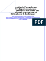 PDF Transformation in Psychotherapy Corrective Experiences Across Cognitive Behavioral Humanistic and Psychodynamic Approaches 1St Edition Louis G Castonguay Ebook Full Chapter