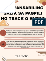 Mga Pansariling Salik Sa Pagpili NG Track O Kurso