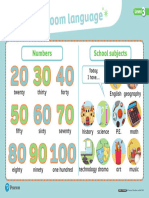Classroom - Language Number and Subjects