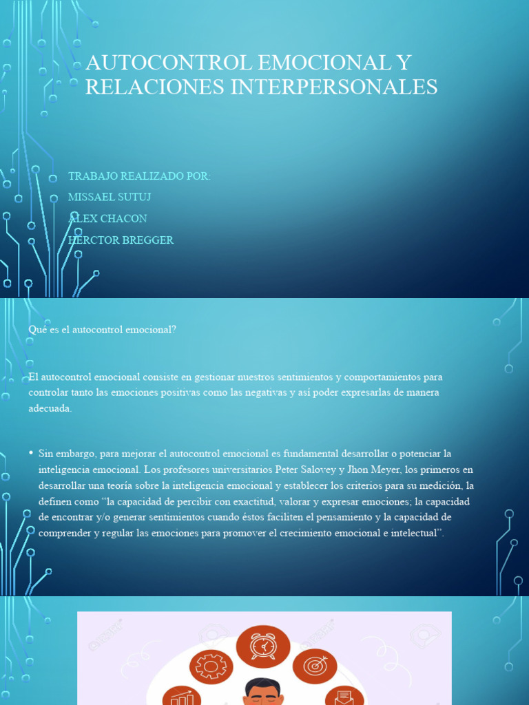 Autocontro Emocional Y Relaciones Interpersonales | Descargar gratis ...