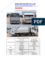 Quotation of ISUZU 100P 4x2 130HP Garbage Compactor Truck 6 Cubic Euro5