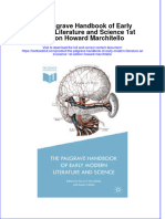 Textbook The Palgrave Handbook of Early Modern Literature and Science 1St Edition Howard Marchitello Ebook All Chapter PDF