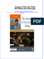 Full Chapter The Technique of Film and Video Editing 6Th Edition Ken Dancyger PDF