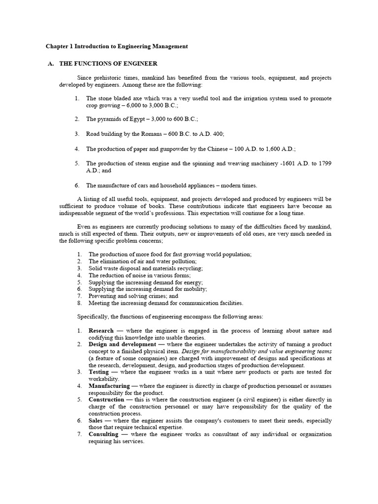 Functions of Engineering Management | PDF | Decision Theory | Decision ...