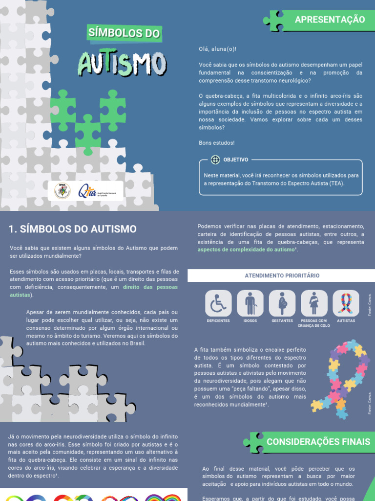 Símbolos do Autismo e Seus Significados | PDF | Espectro do autismo