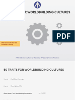 50 Traits for Worldbuilding Cultures