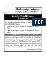 Netaji Subhas University of Technology: Special Spot Round Admissions