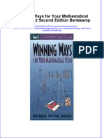 Download textbook Winning Ways For Your Mathematical Plays Vol 2 Second Edition Berlekamp ebook all chapter pdf 