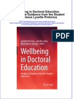 PDF Wellbeing in Doctoral Education Insights and Guidance From The Student Experience Lynette Pretorius Ebook Full Chapter