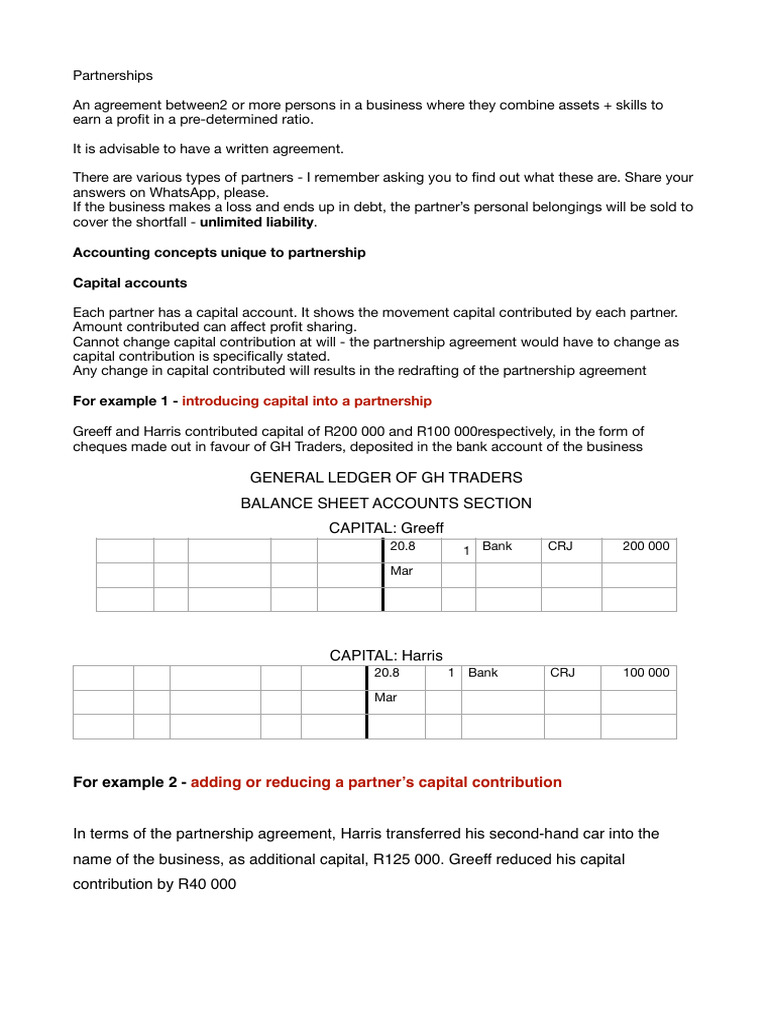 GR 11 Partnerships | PDF | Income Statement | Partnership