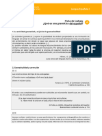 Ficha de Trabajo - Gramática Del Español (2024) - 1