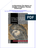 Download textbook Writing About Byzantium The History Of Niketas Choniates 1St Edition Theresa Urbainczyk ebook all chapter pdf 
