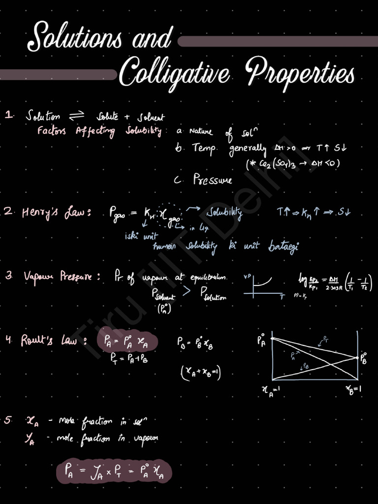 Solutions and Colligative Properties PDF