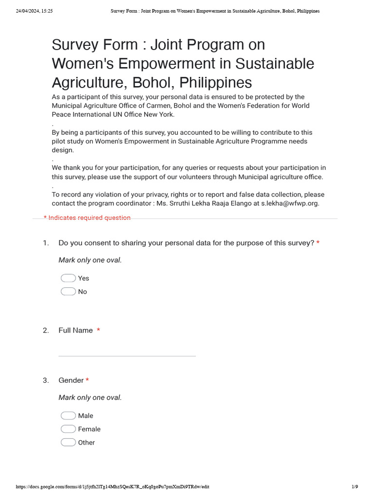 Women's Empowerment Survey in Bohol | PDF | Agriculture | Sustainable ...