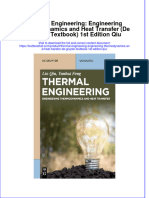 Full Chapter Thermal Engineering Engineering Thermodynamics and Heat Transfer de Gruyter Textbook 1St Edition Qiu PDF