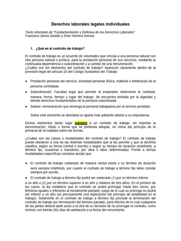 Contratos y Derechos Laborales | PDF | Salario | Derecho laboral
