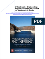 Download pdf Water And Wastewater Engineering Design Principles And Practice Second Edition Mackenzie L Davis ebook full chapter 