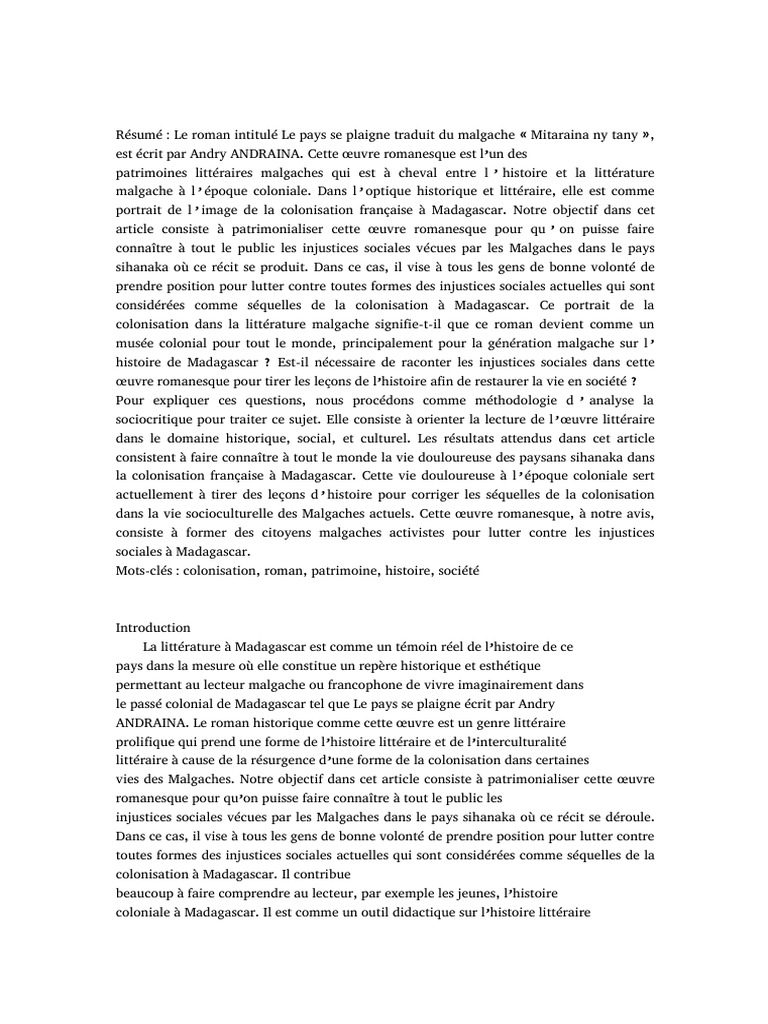 Injustices sociales dans 