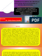 Incidencia Del Crecimiento Económico en La Generación de Empleo y en La Reducción de La Pobreza