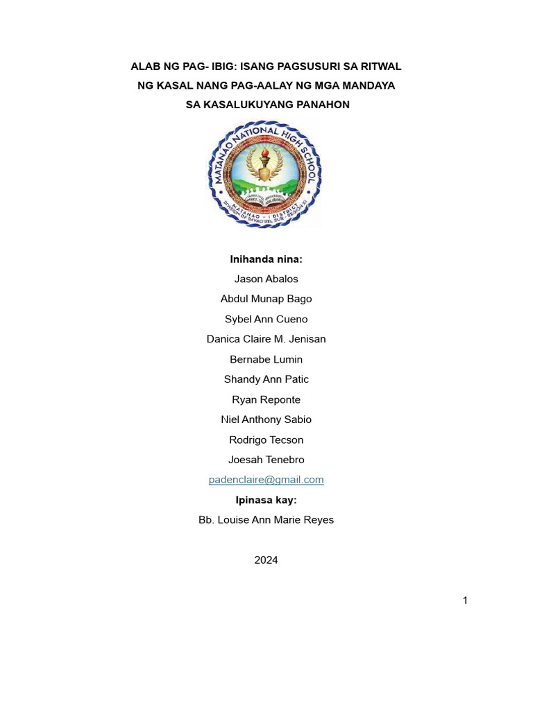 Danica Konsepto Papel | PDF