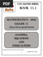 I Do Maths Series Book 11.1 - Algebra - 2